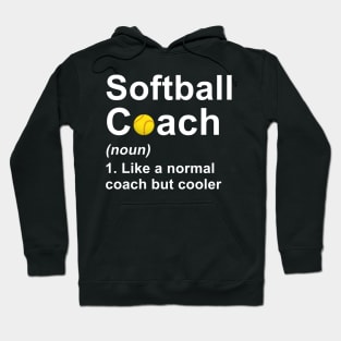 Softball Coach Noun Like A Normal Coach But Cooler Hoodie